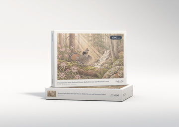 Pennsylvania State Bird and Flower: Ruffed Grouse and Mountain Laurel jigsaw puzzle - gift box
