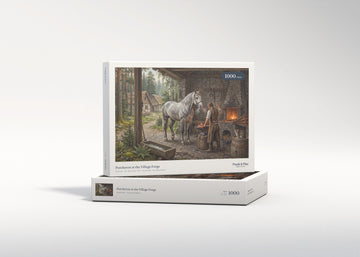 Percheron at the Village Forge jigsaw puzzle - gift box