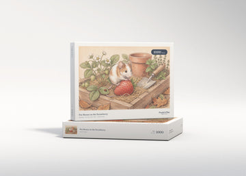 Pet Mouse on the Strawberry jigsaw puzzle - gift box
