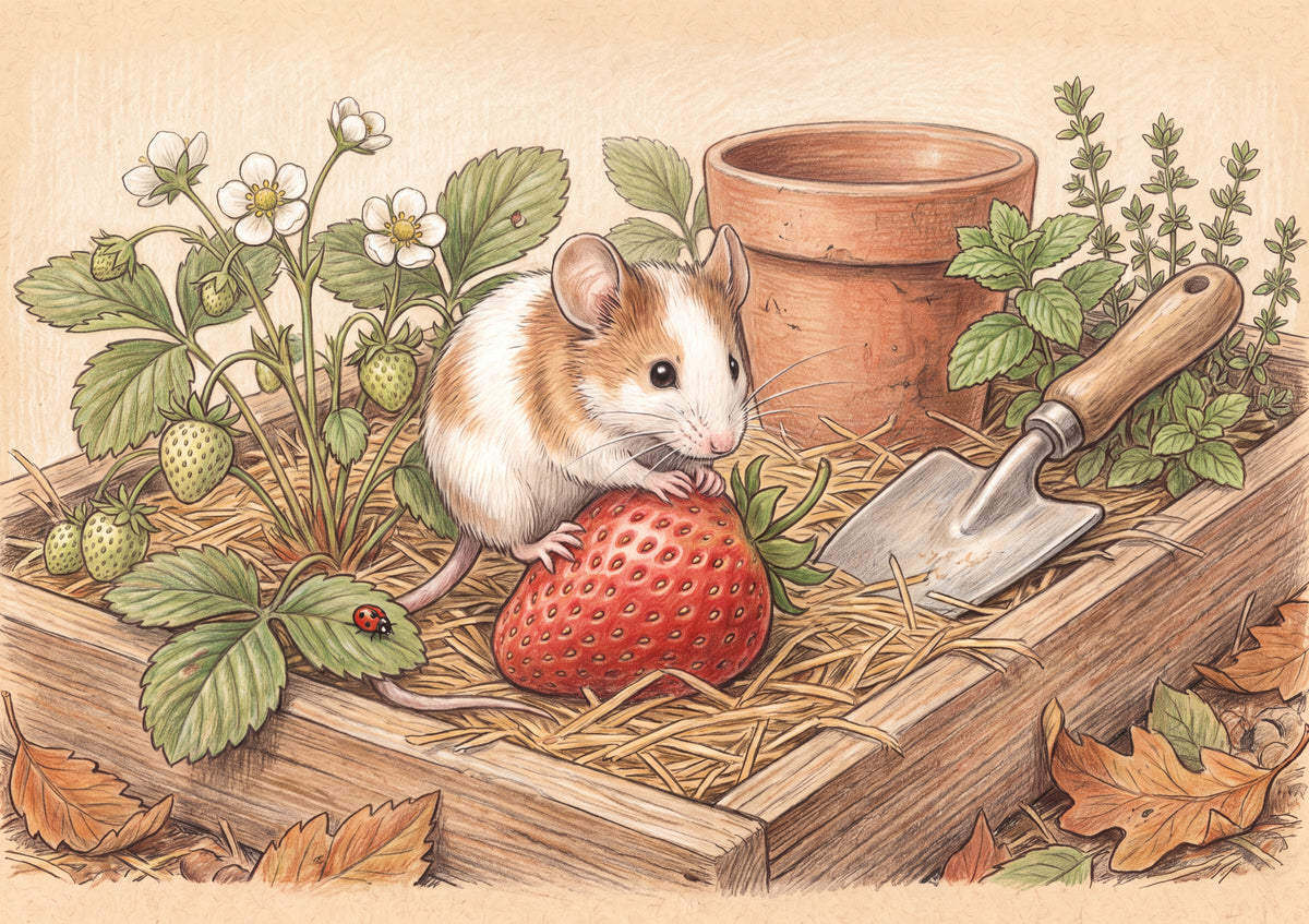 Pet Mouse on the Strawberry jigsaw puzzle