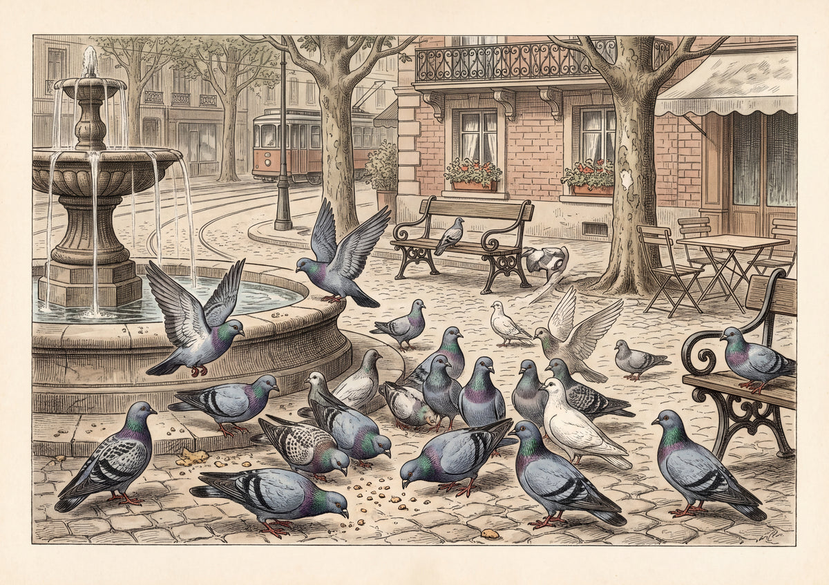 Pigeons on the City Square jigsaw puzzle