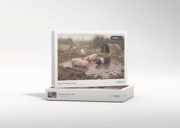 Pigs in the Muddy Puddle jigsaw puzzle - gift box