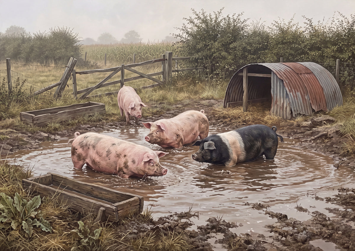 Pigs in the Muddy Puddle jigsaw puzzle