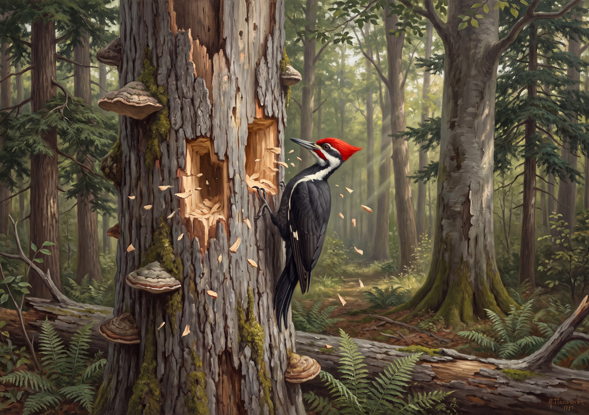 Pileated Woodpecker on the Dead Oak jigsaw puzzle