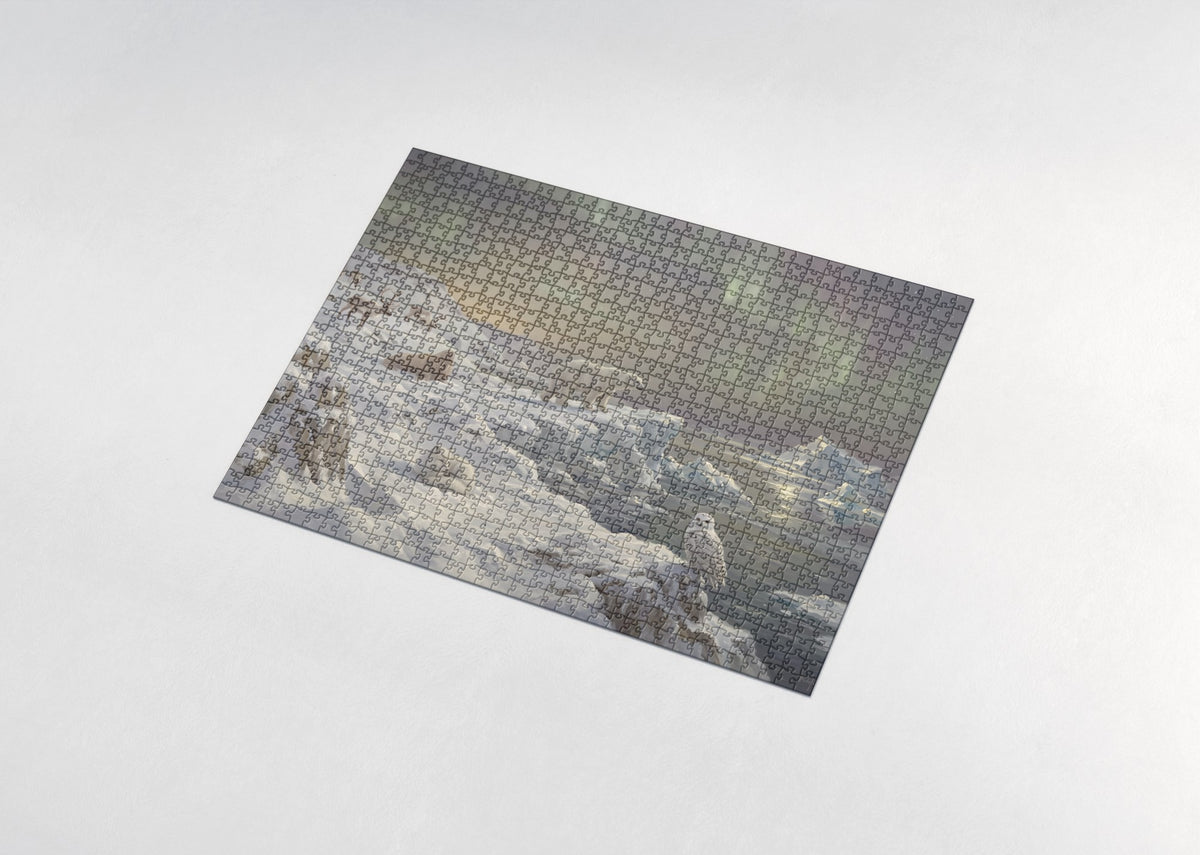 Polar Animals Under the Northern Lights jigsaw puzzle - assembled puzzle