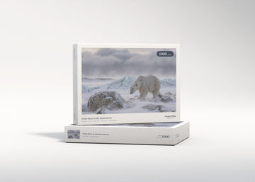 Polar Bear in the Snowstorm jigsaw puzzle - gift box
