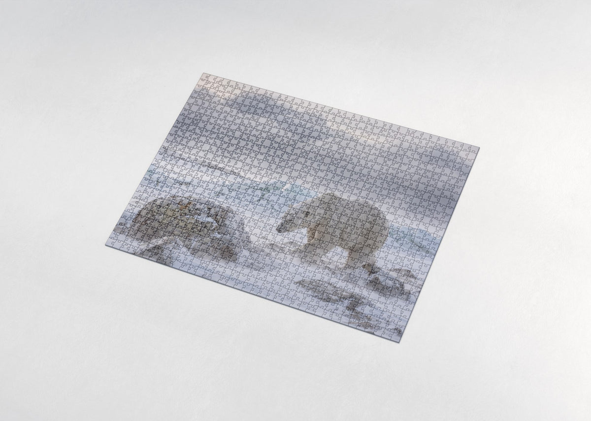 Polar Bear in the Snowstorm jigsaw puzzle - assembled puzzle