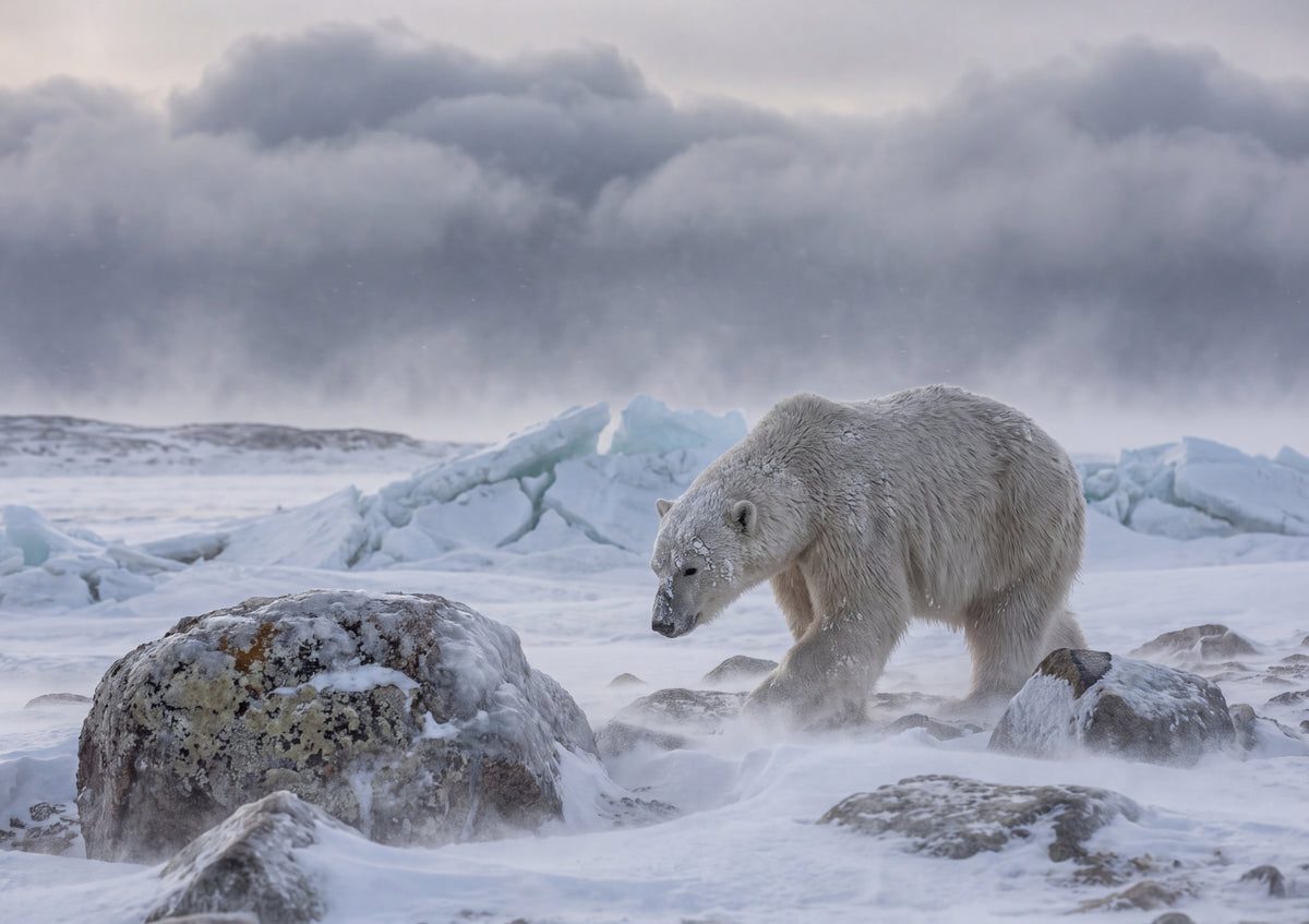 Polar Bear in the Snowstorm jigsaw puzzle