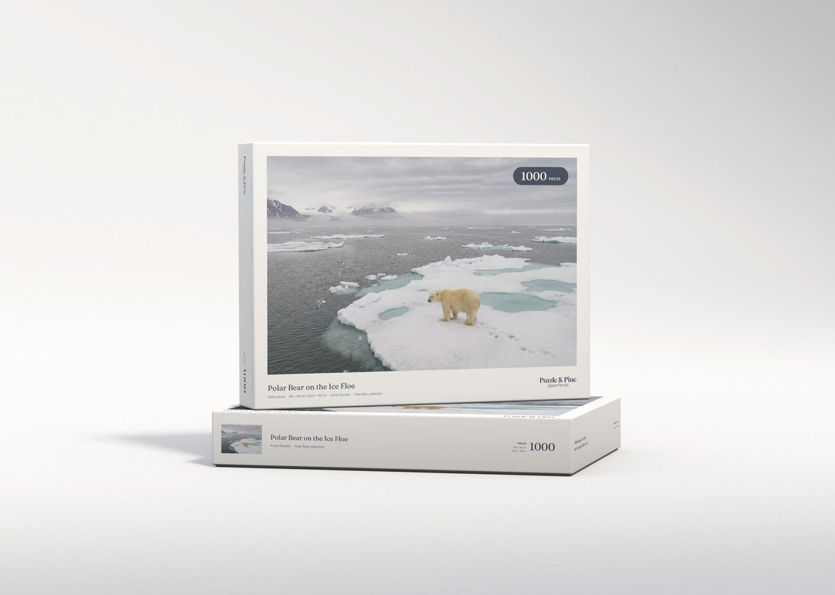 Polar Bear on the Ice Floe jigsaw puzzle - gift box
