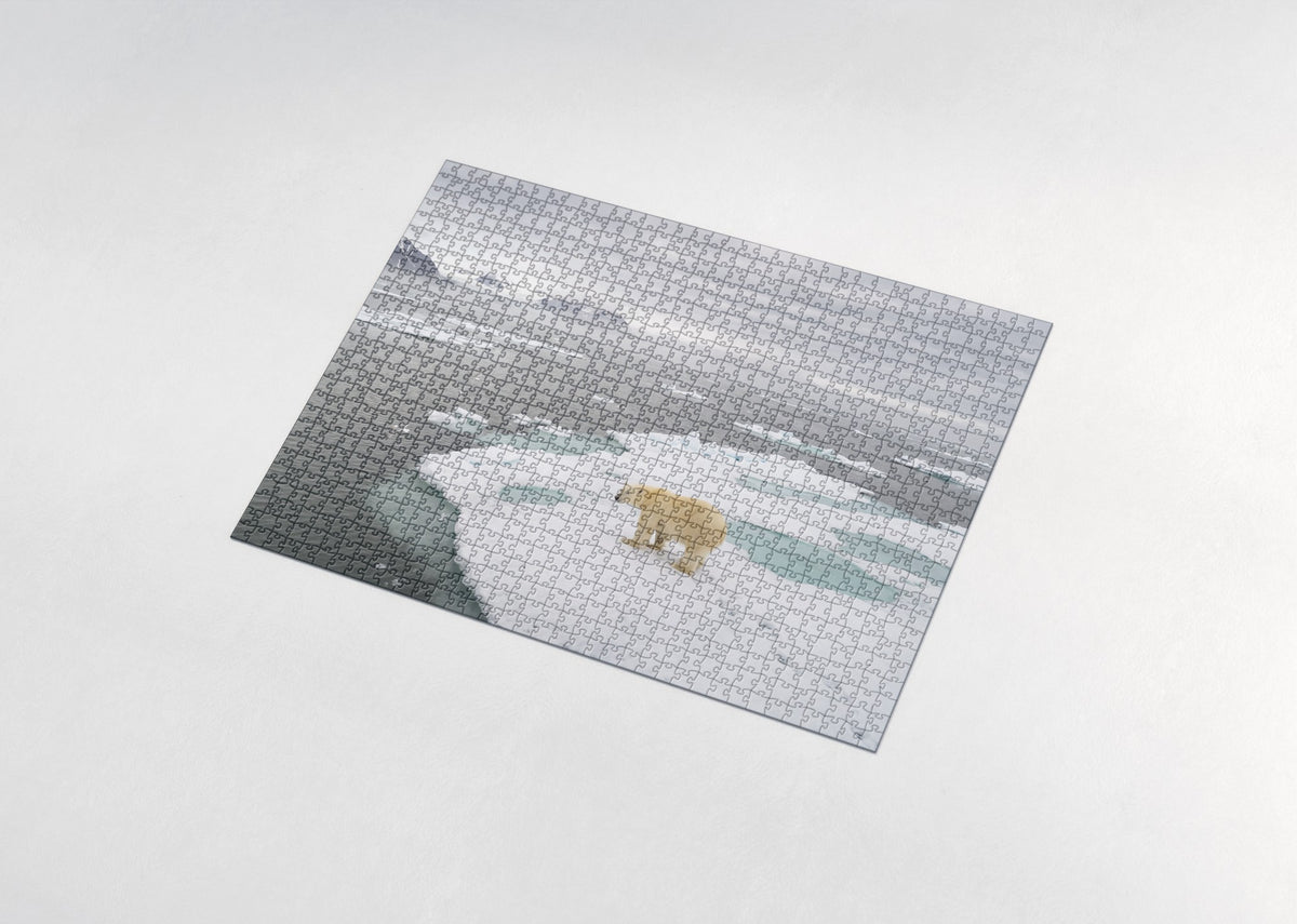 Polar Bear on the Ice Floe jigsaw puzzle - assembled puzzle