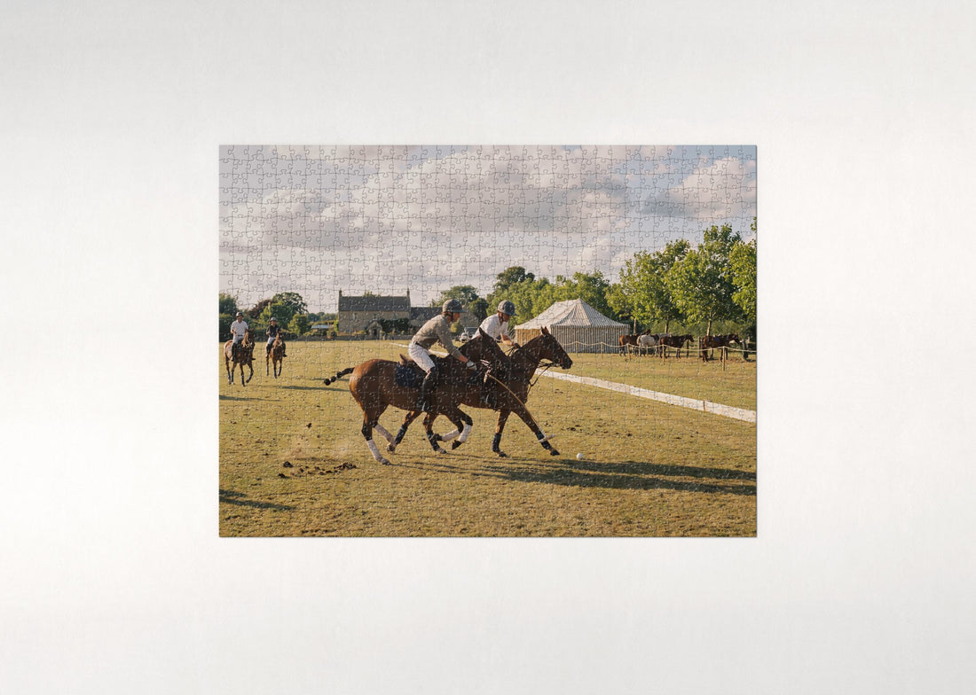 Polo Match on the Summer Field jigsaw puzzle - gift box