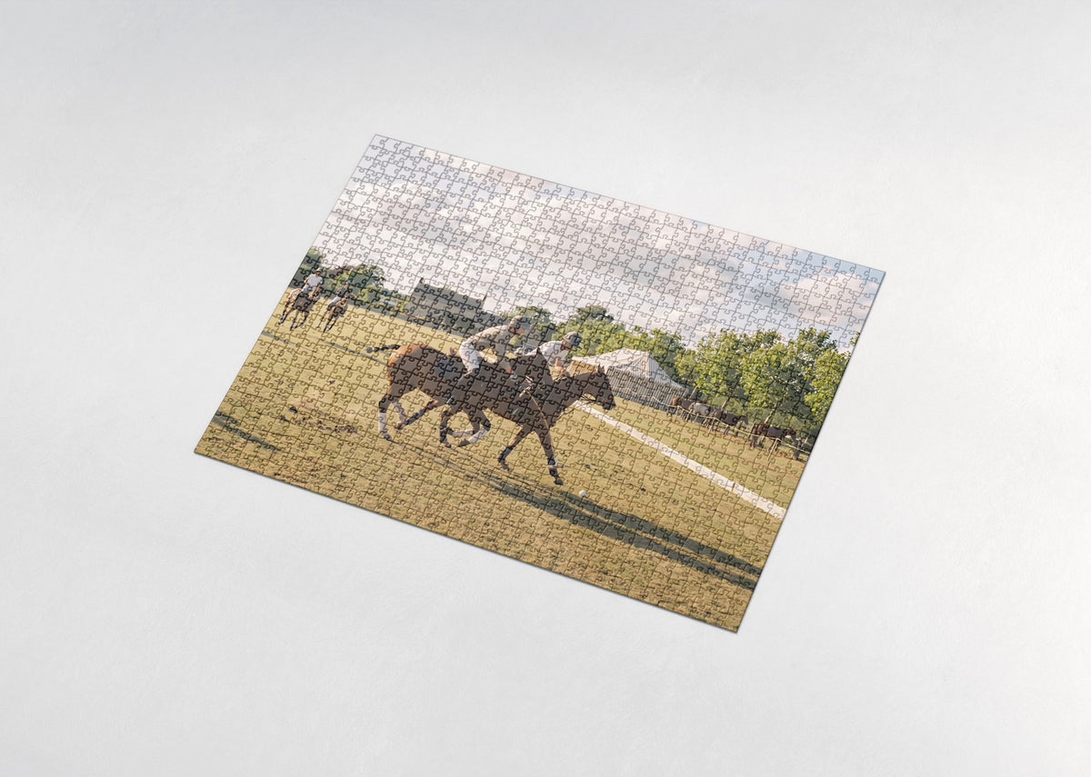 Polo Match on the Summer Field jigsaw puzzle - assembled puzzle