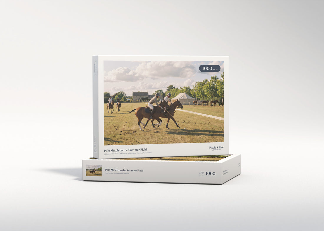 Polo Match on the Summer Field jigsaw puzzle - gift box