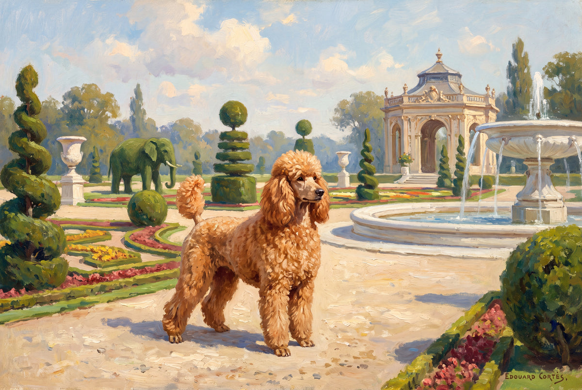 Poodle in the Topiary Garden jigsaw puzzle