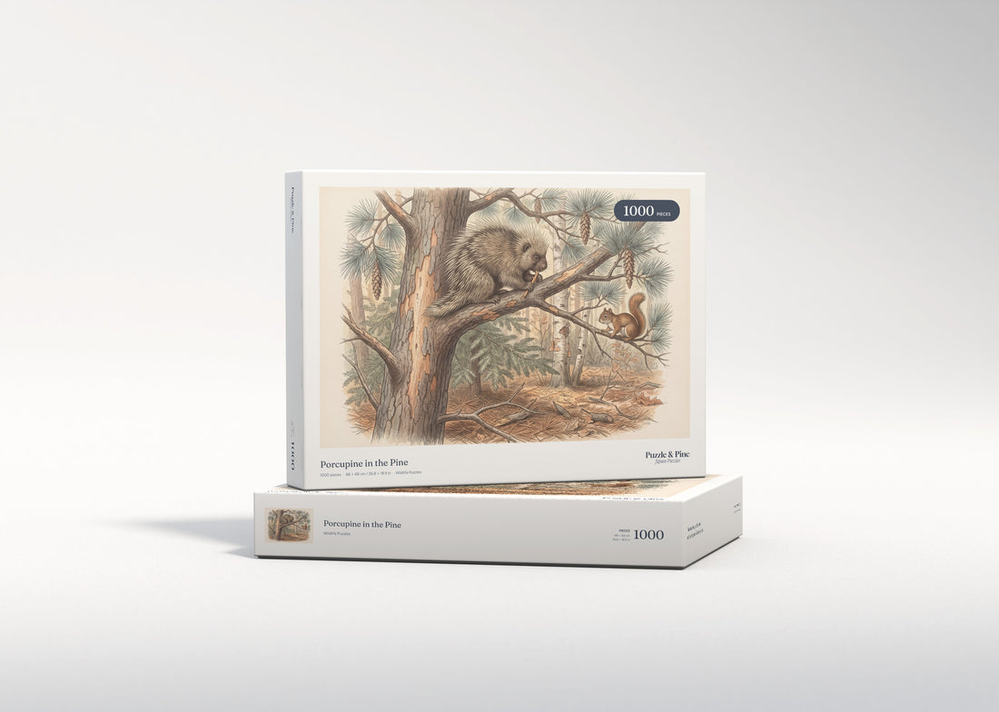 Porcupine in the Pine jigsaw puzzle - gift box