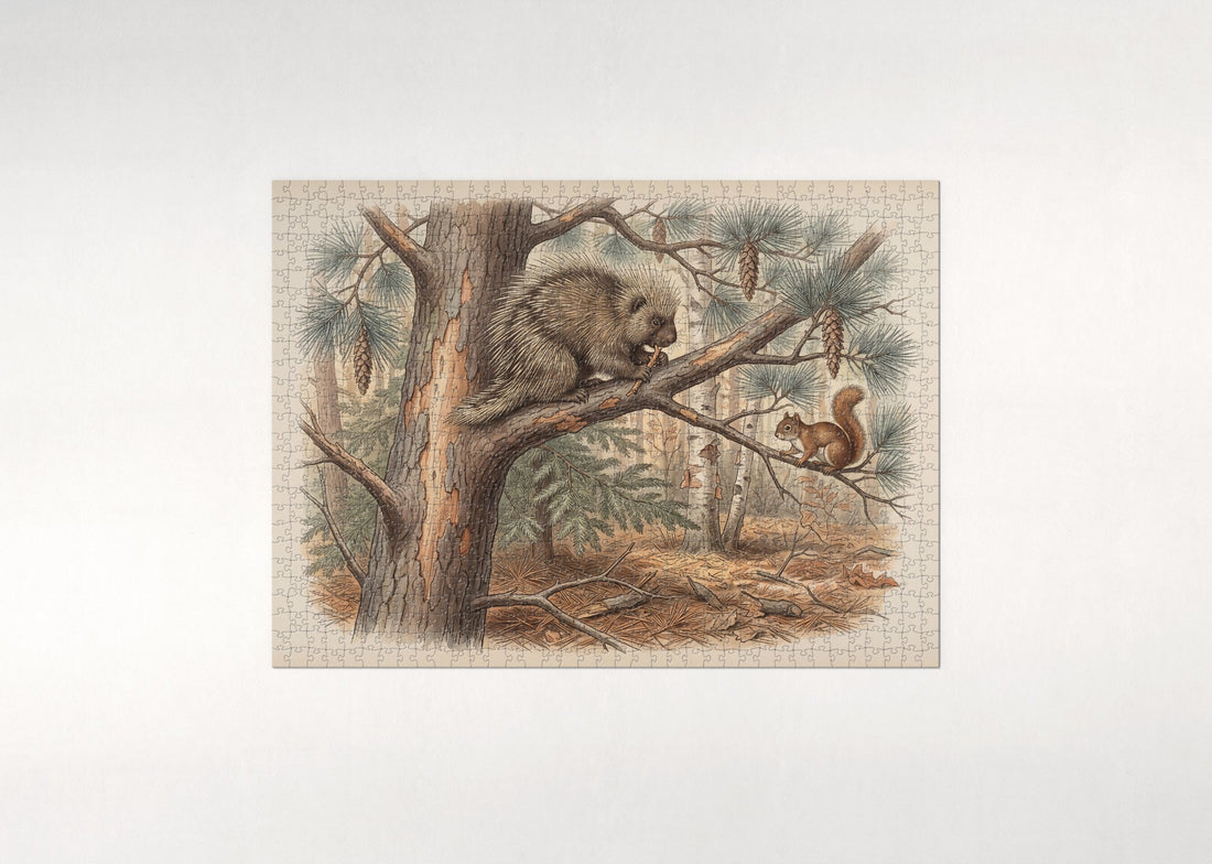 Porcupine in the Pine jigsaw puzzle - gift box