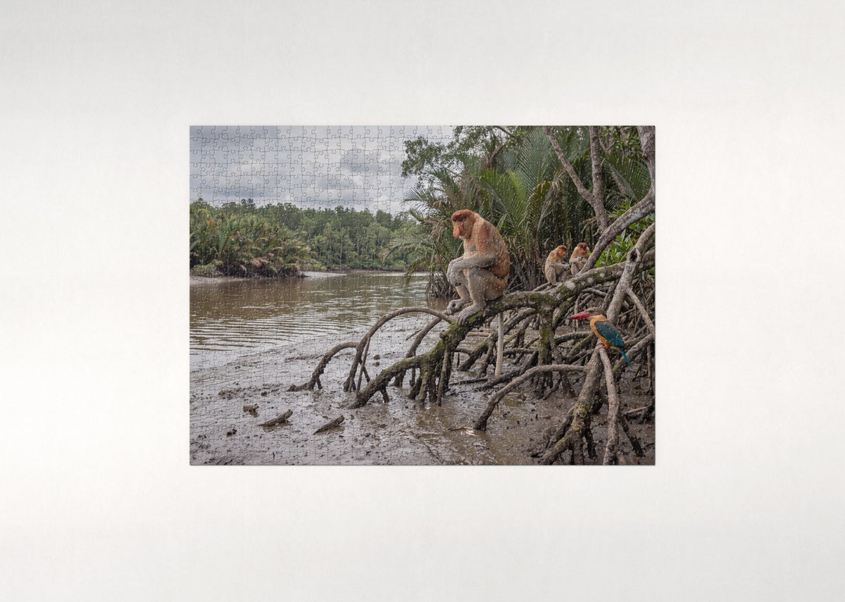 Proboscis Monkey in the Mangroves jigsaw puzzle - flat puzzle