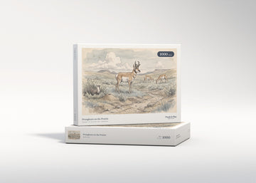 Pronghorn on the Prairie jigsaw puzzle - gift box