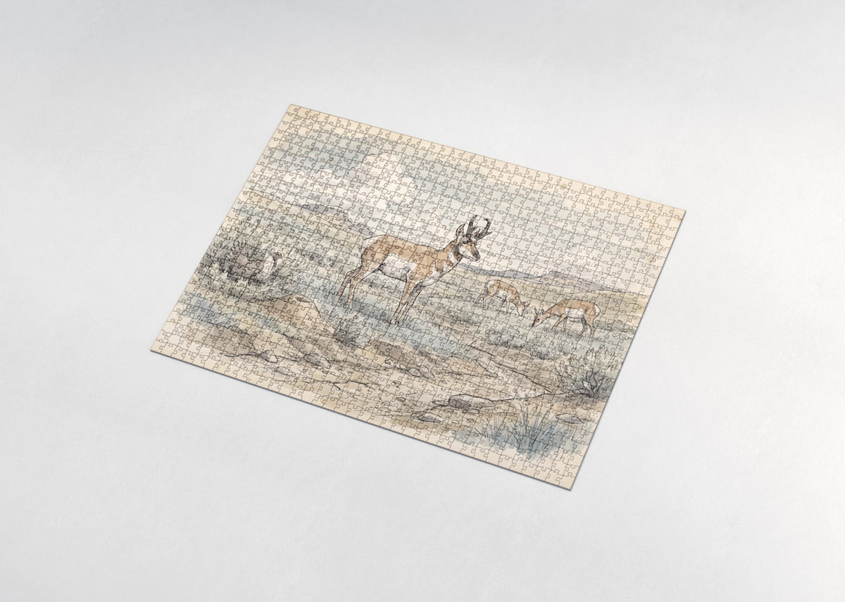 Pronghorn on the Prairie jigsaw puzzle - assembled puzzle