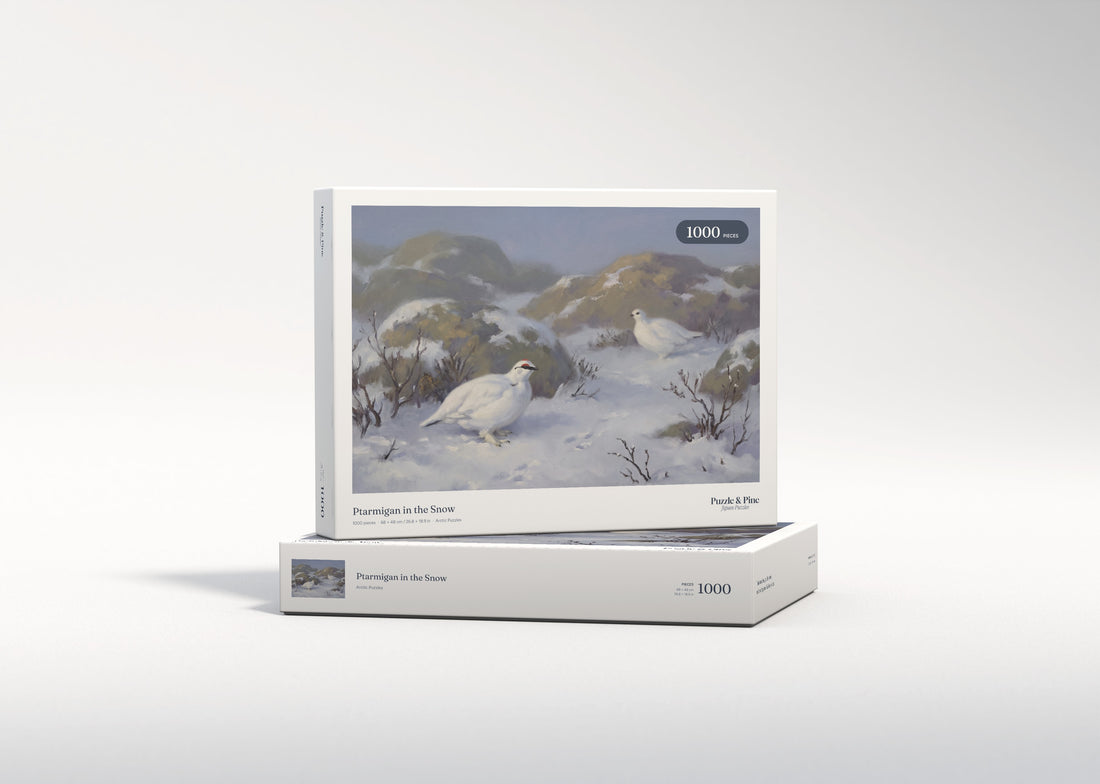 Ptarmigan in the Snow jigsaw puzzle - gift box