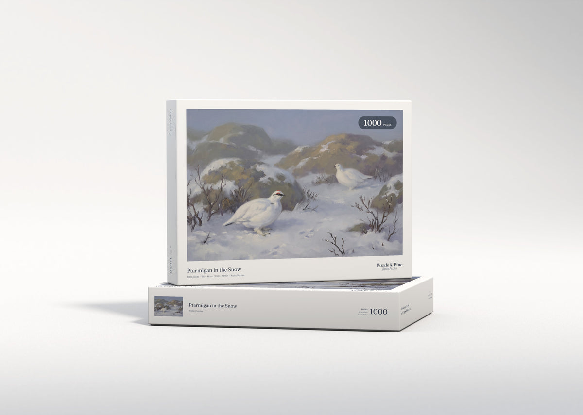 Ptarmigan in the Snow jigsaw puzzle - gift box