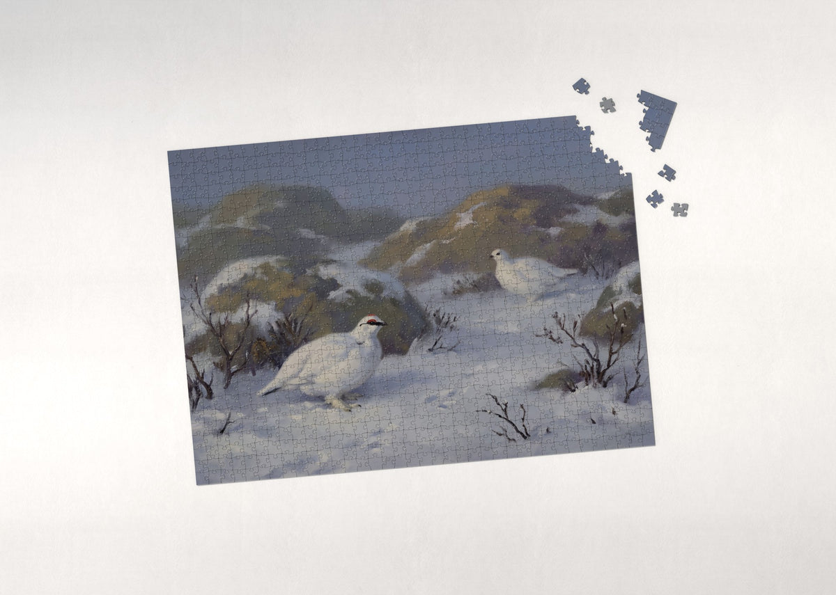 Ptarmigan in the Snow jigsaw puzzle - puzzle with loose pieces