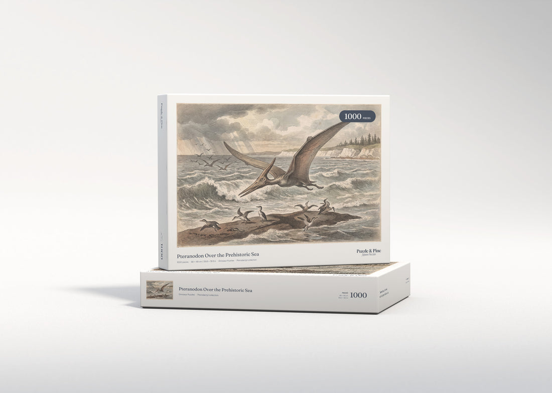 Pteranodon Over the Prehistoric Sea jigsaw puzzle - gift box