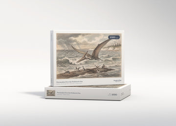 Pteranodon Over the Prehistoric Sea jigsaw puzzle - gift box