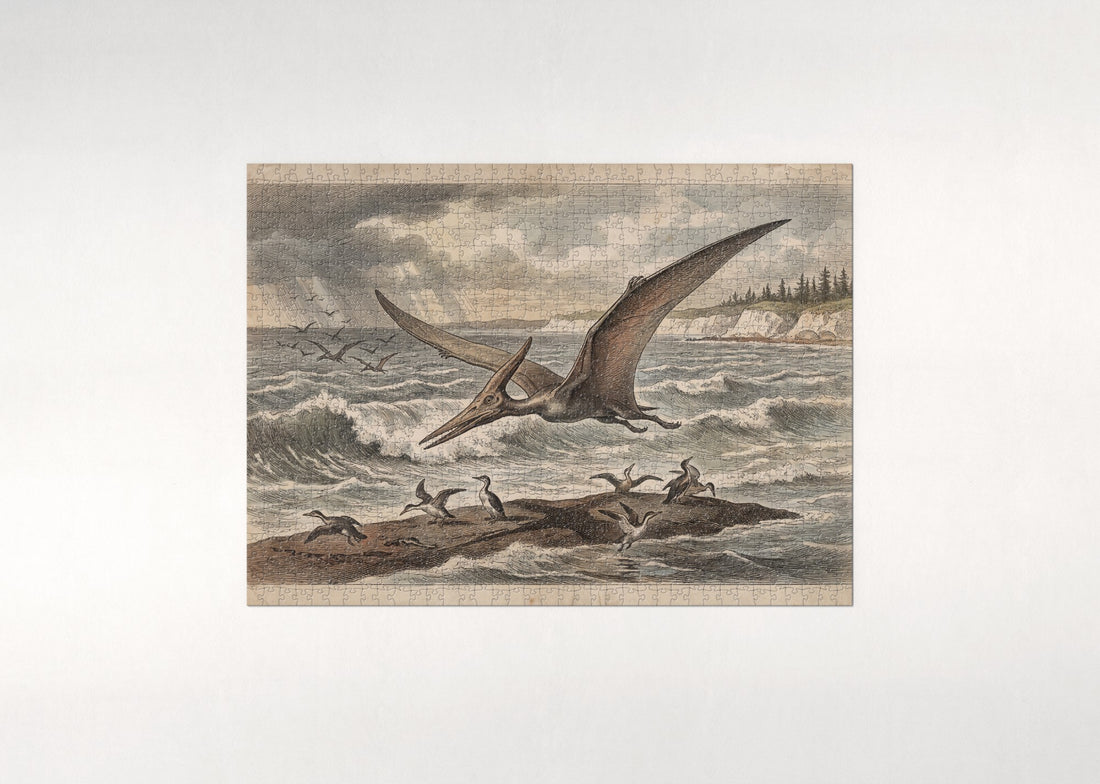 Pteranodon Over the Prehistoric Sea jigsaw puzzle - gift box