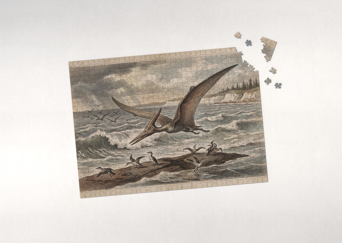 Pteranodon Over the Prehistoric Sea jigsaw puzzle - puzzle with loose pieces