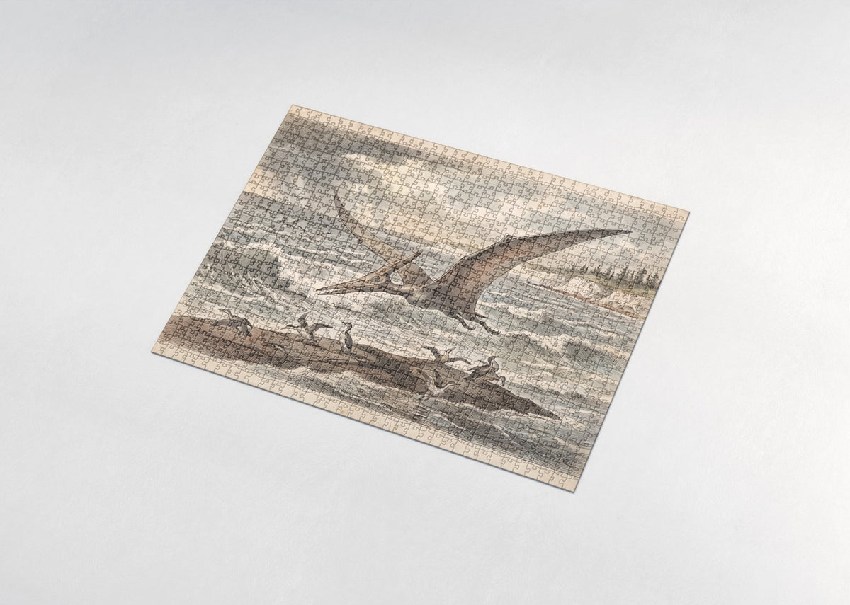 Pteranodon Over the Prehistoric Sea jigsaw puzzle - assembled puzzle