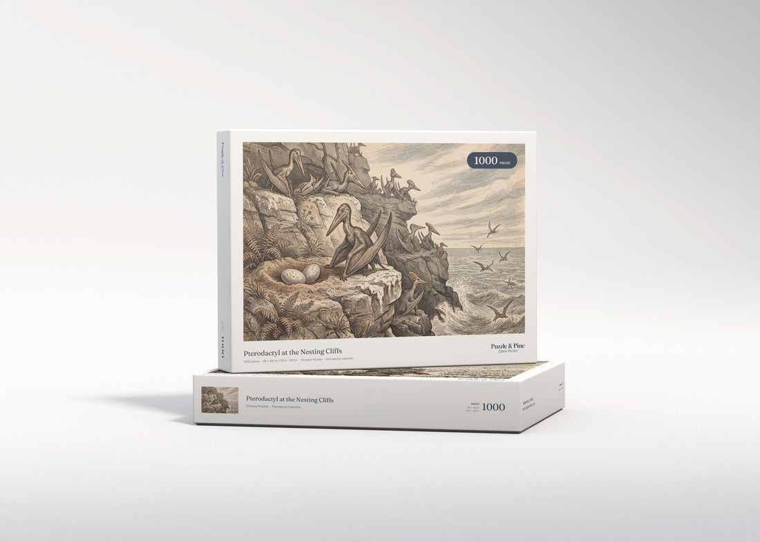 Pterodactyl at the Nesting Cliffs jigsaw puzzle - gift box