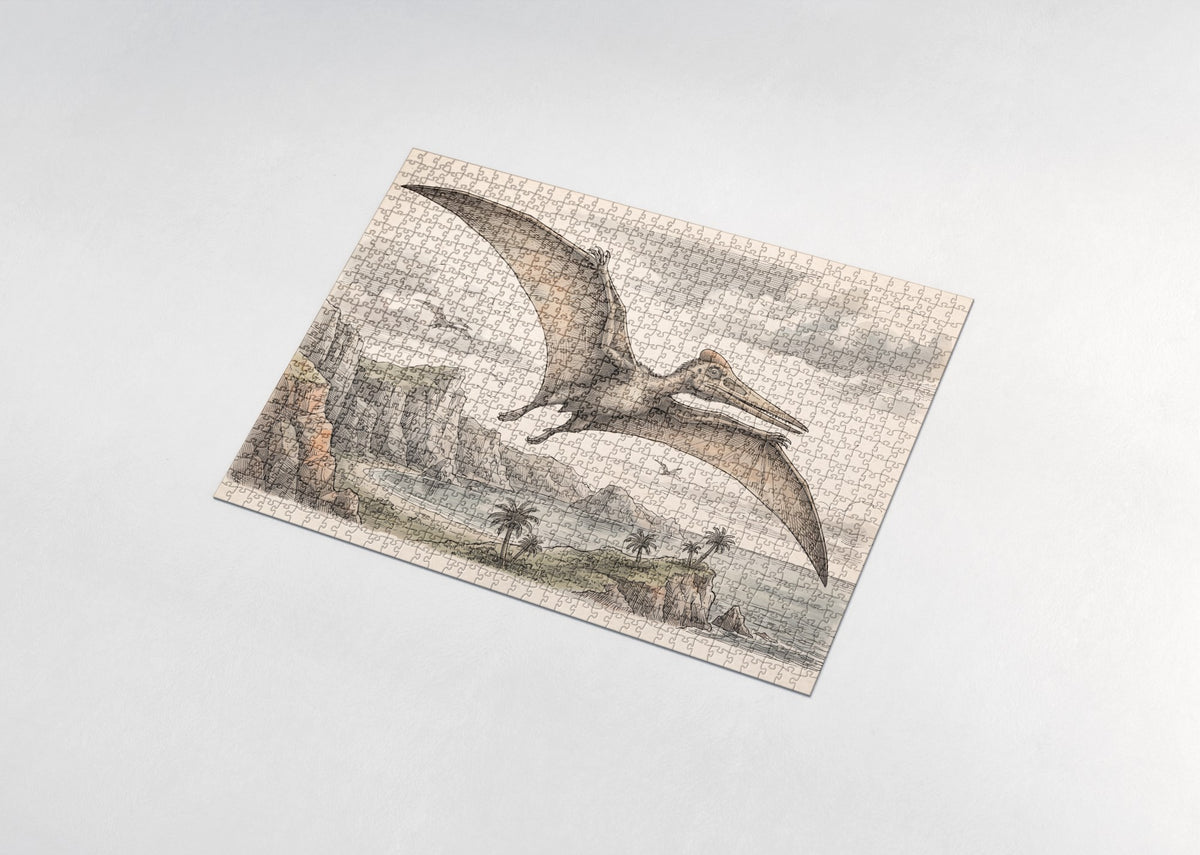 Pterodactyl Portrait in Flight jigsaw puzzle - assembled puzzle