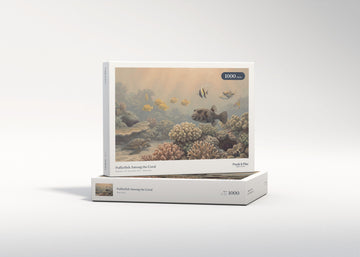 Pufferfish Among the Coral jigsaw puzzle - gift box