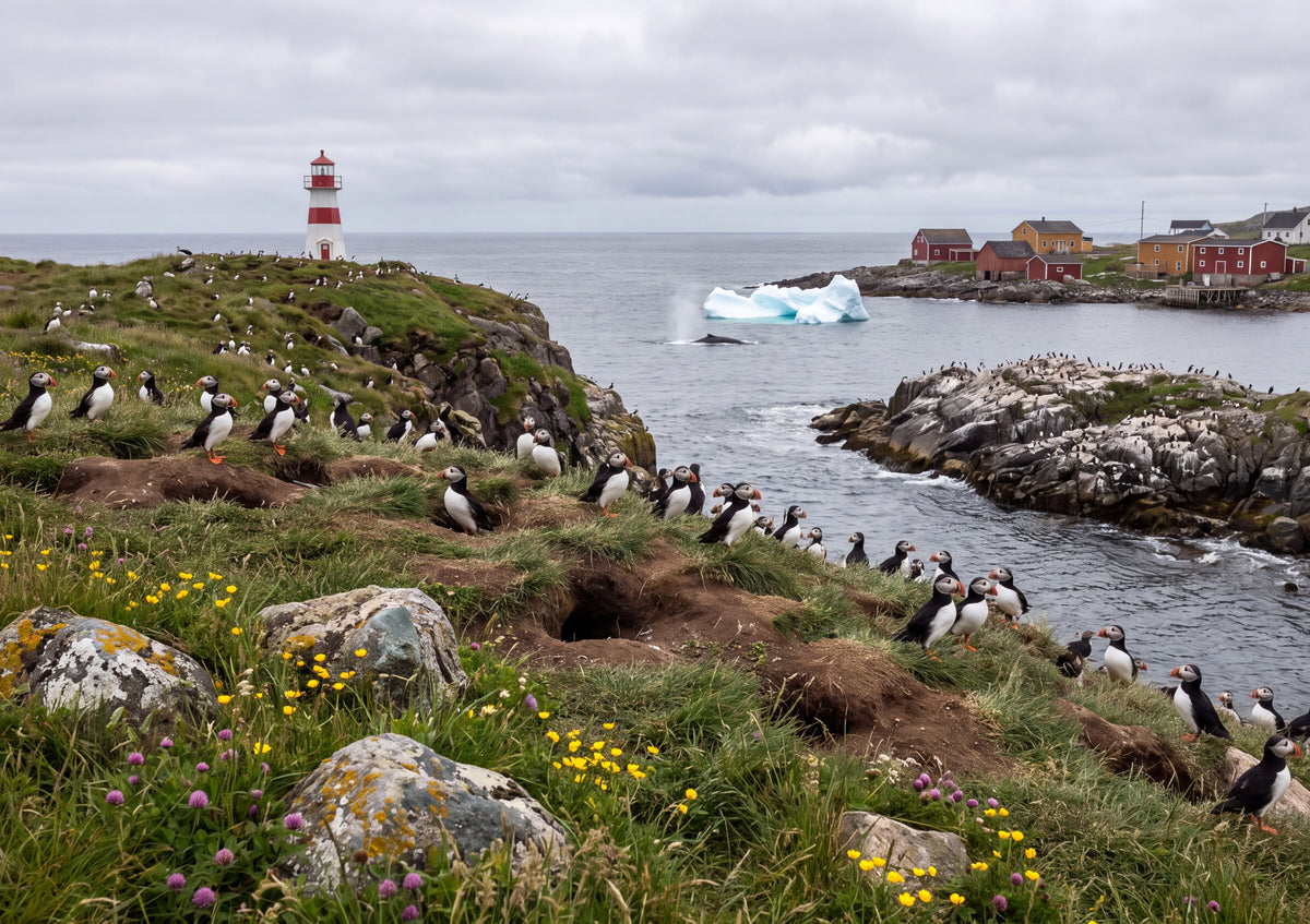 Puffins at the Newfoundland Lighthouse jigsaw puzzle