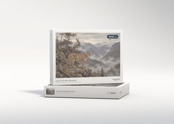 Puma in the Misty Mountains jigsaw puzzle - gift box