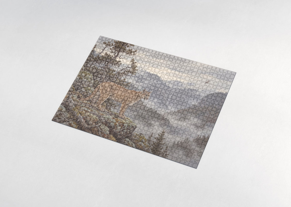 Puma in the Misty Mountains jigsaw puzzle - assembled puzzle