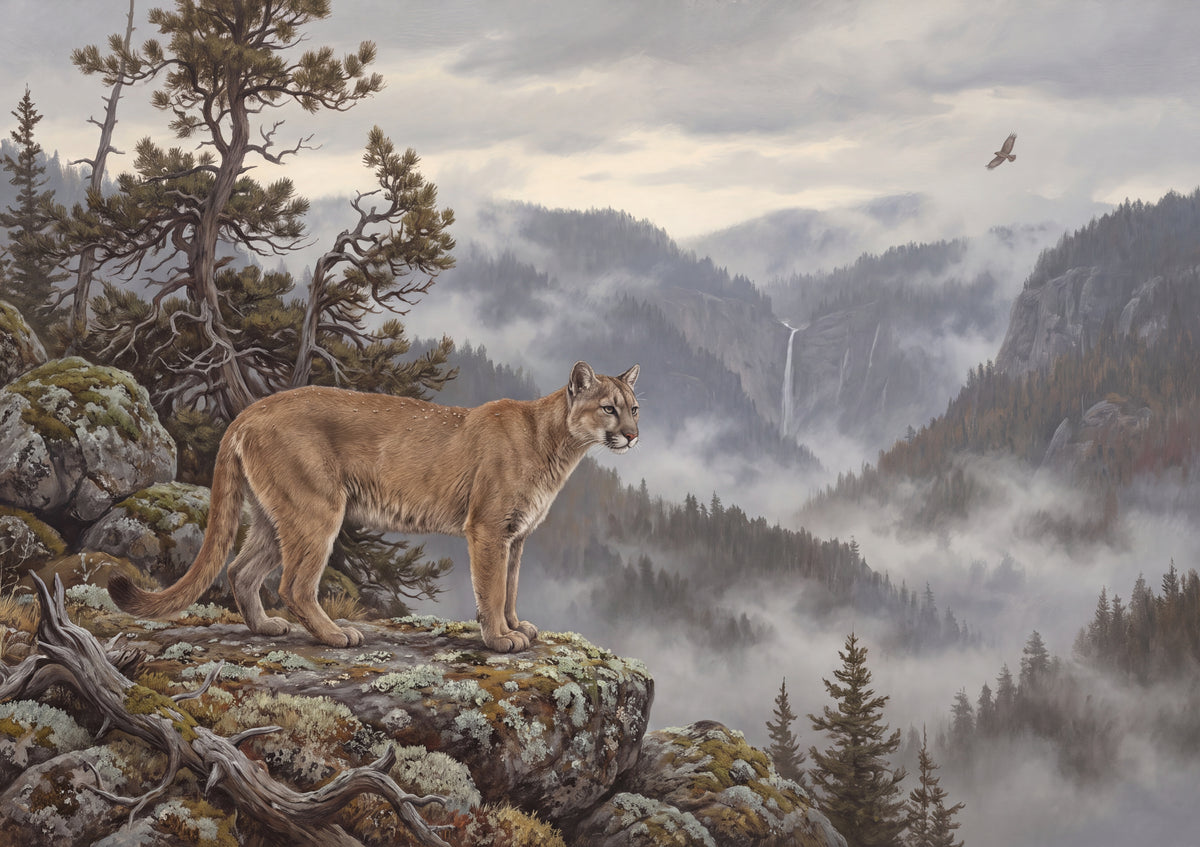 Puma in the Misty Mountains jigsaw puzzle