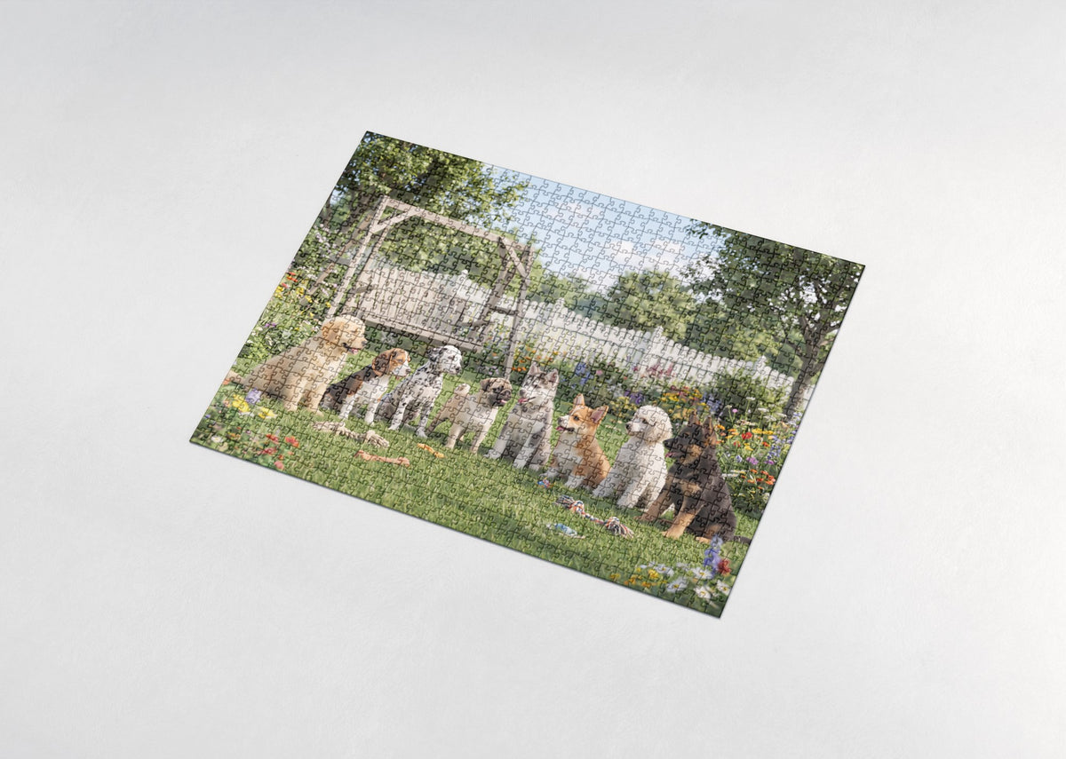 Puppies of Many Breeds Collage jigsaw puzzle - assembled puzzle