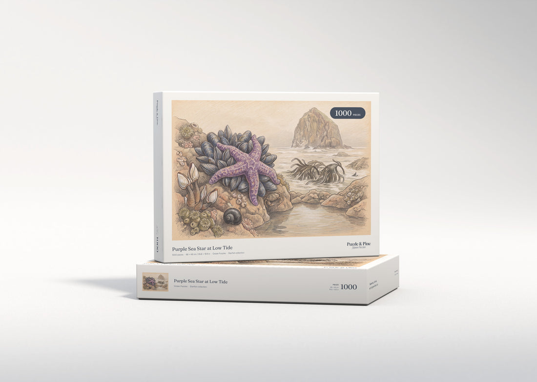 Purple Sea Star at Low Tide jigsaw puzzle - gift box
