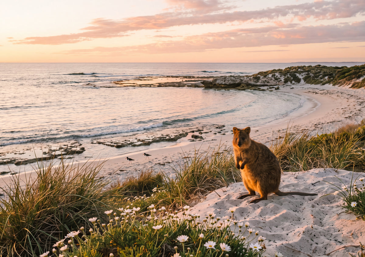 Quokka at the Beach at Sunset jigsaw puzzle