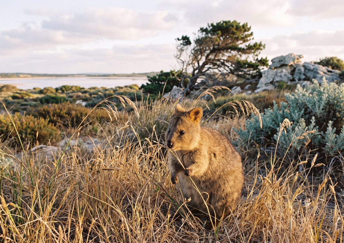 Quokka in the Golden Grass jigsaw puzzle