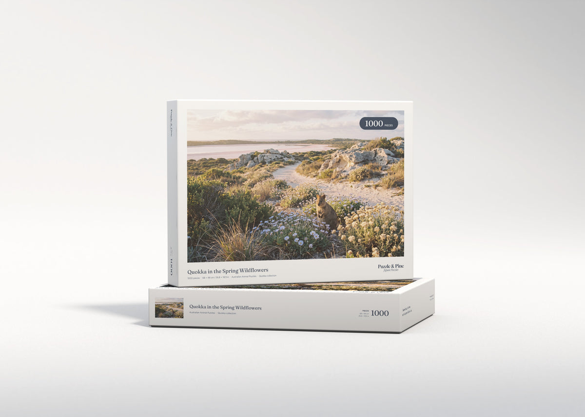 Quokka in the Spring Wildflowers jigsaw puzzle - gift box