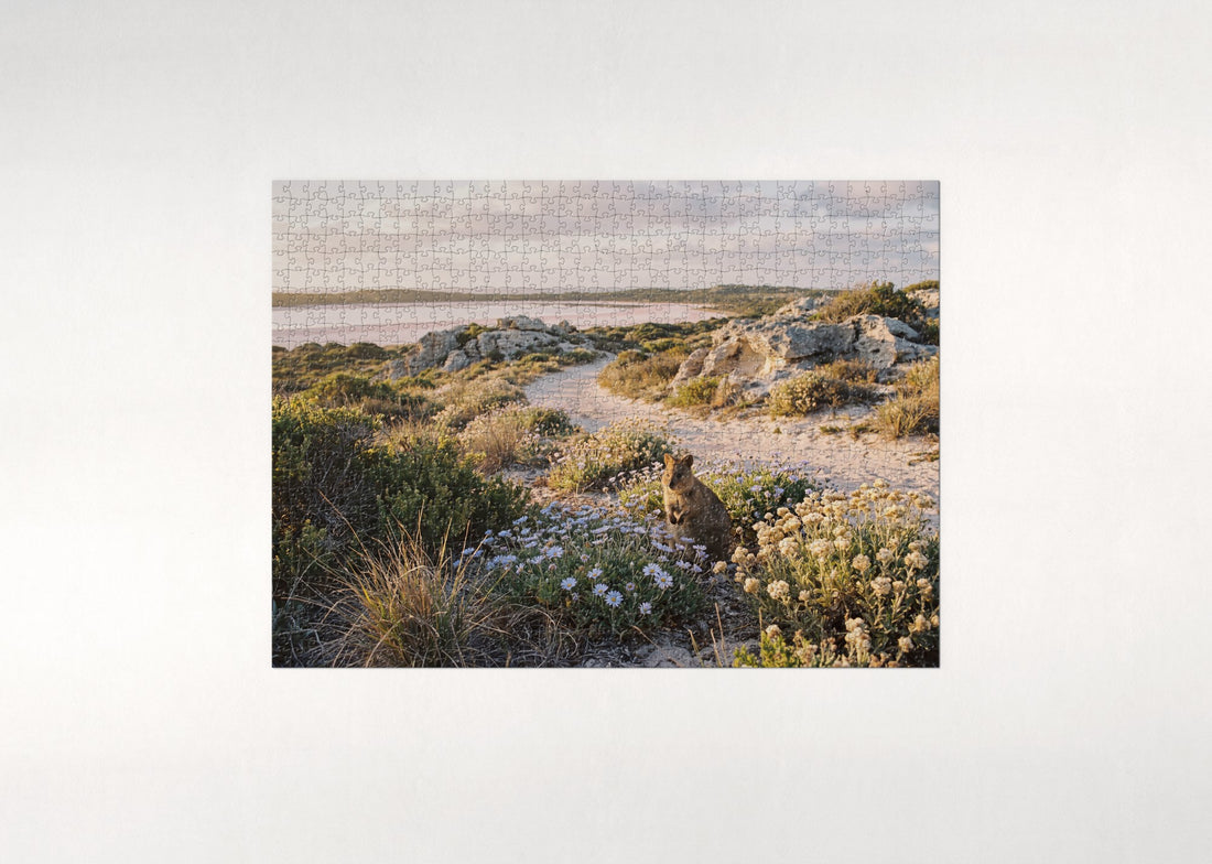 Quokka in the Spring Wildflowers jigsaw puzzle - gift box