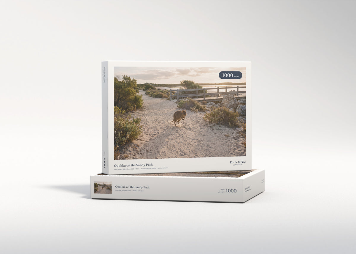 Quokka on the Sandy Path jigsaw puzzle - gift box