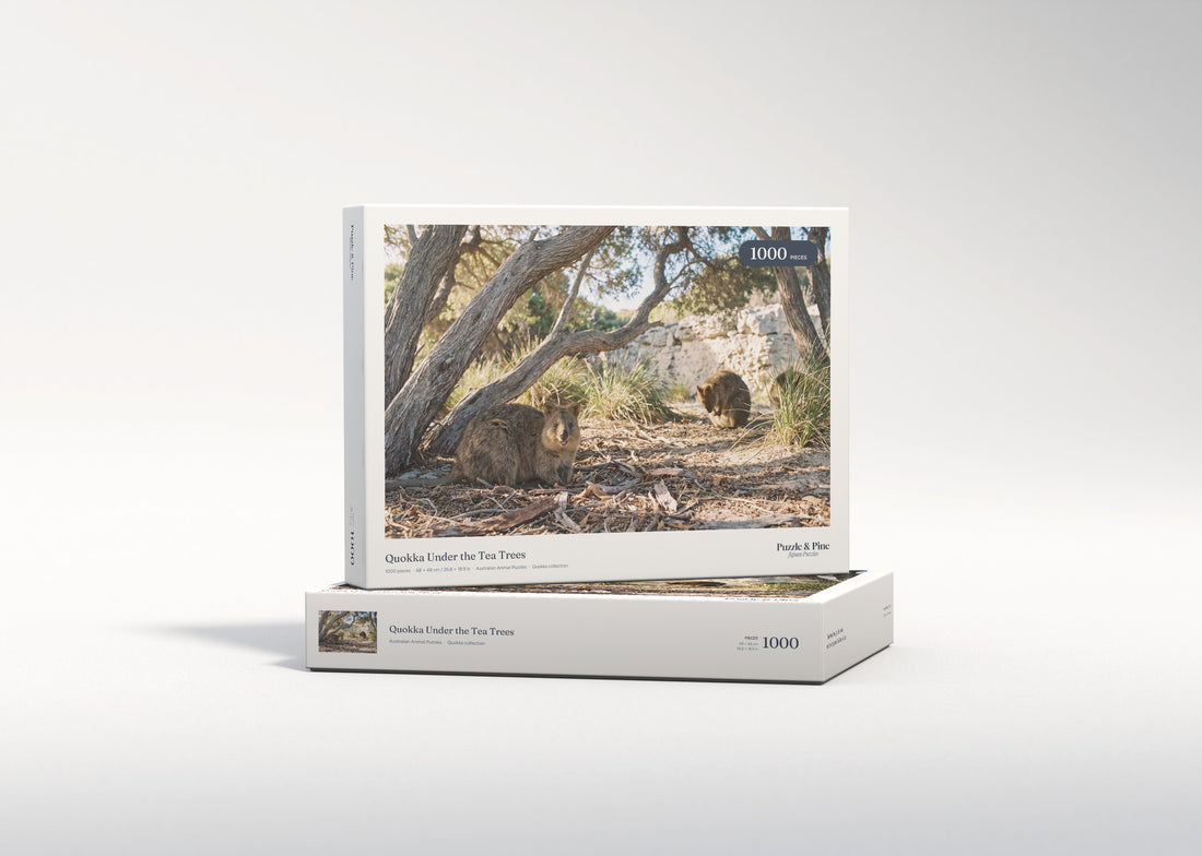 Quokka Under the Tea Trees jigsaw puzzle - gift box