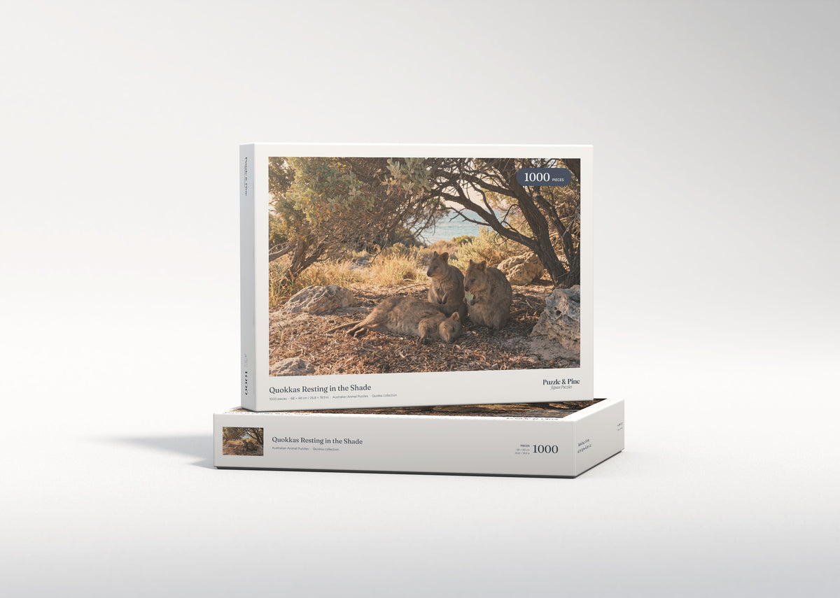 Quokkas Resting in the Shade jigsaw puzzle - gift box