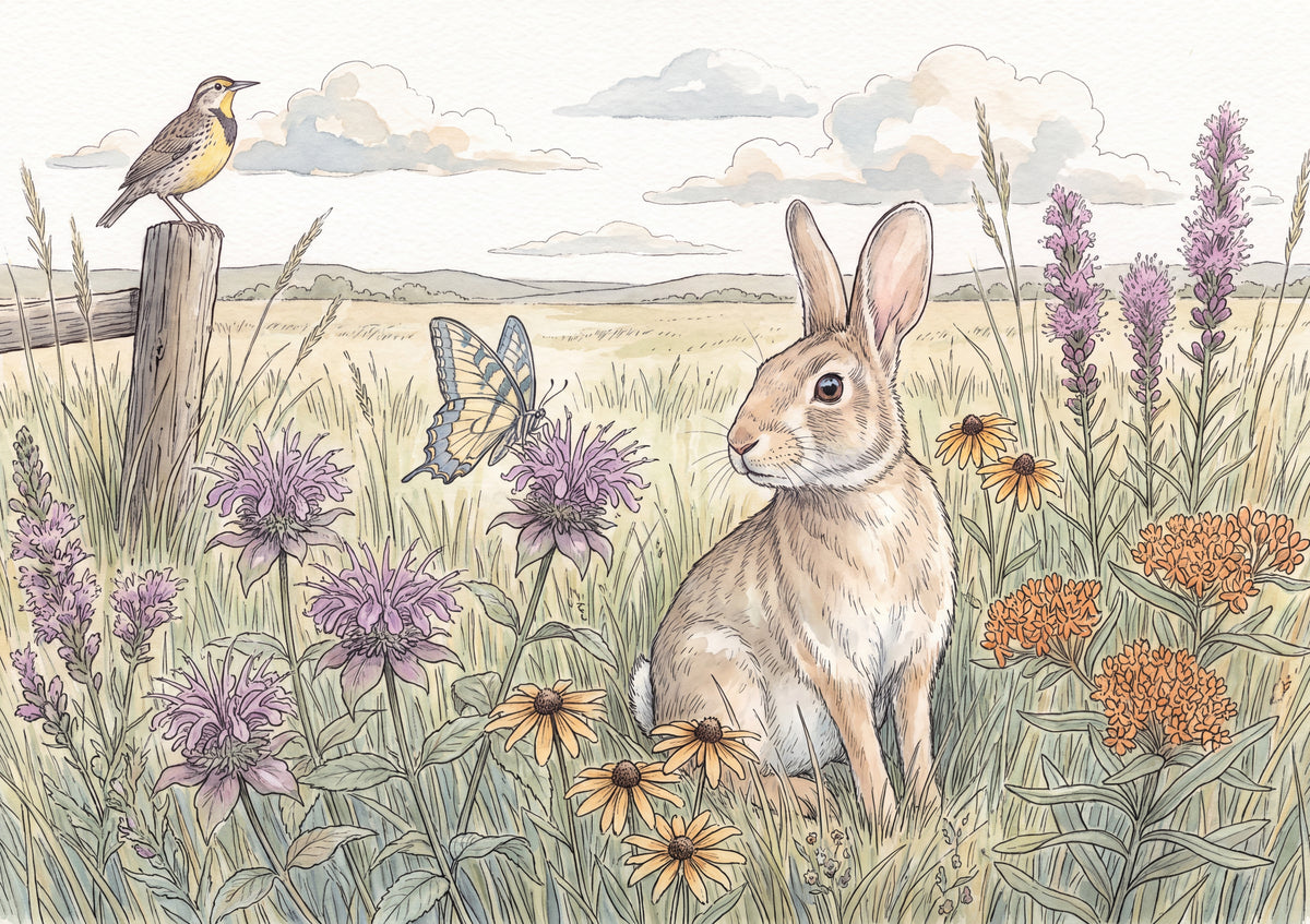 Rabbit Among the Wildflowers jigsaw puzzle