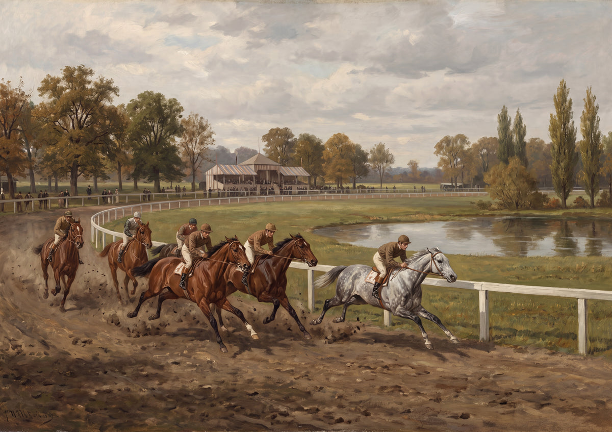 Racehorses in the Final Turn jigsaw puzzle