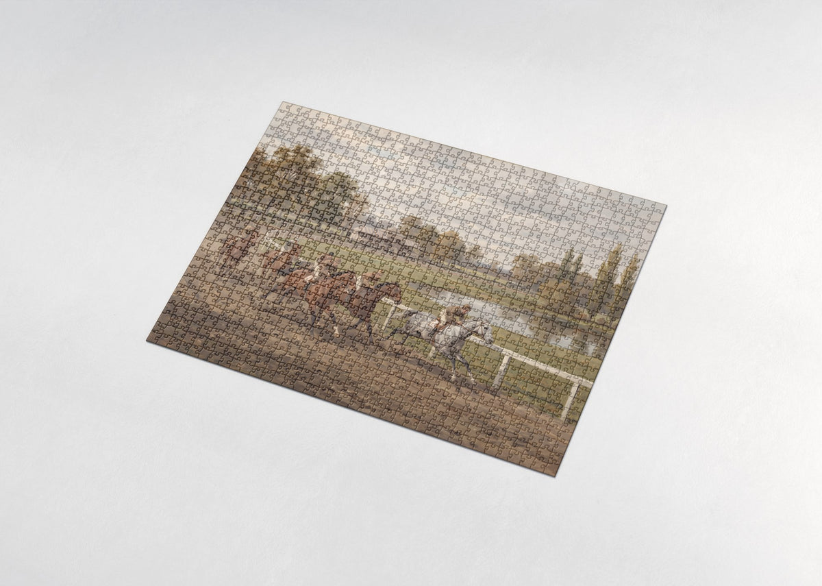 Racehorses in the Final Turn jigsaw puzzle - assembled puzzle